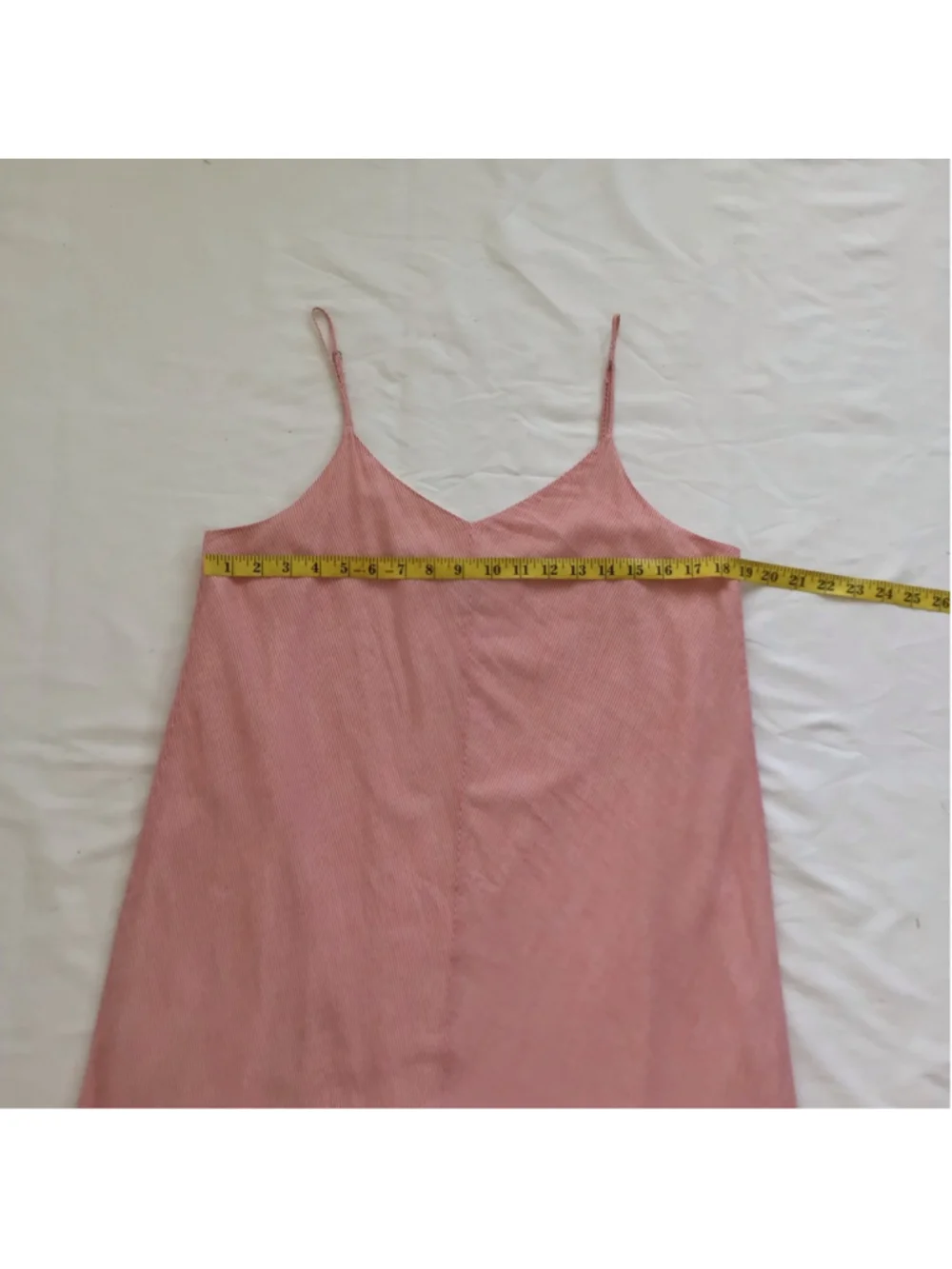 Cremieux Women Elegant Pink and White Striped Spagetti Straps Maxi Dress M